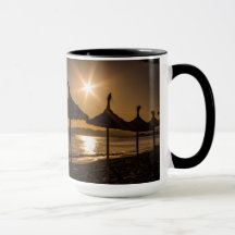 Sunset on the strand, Mallorca, Spanje