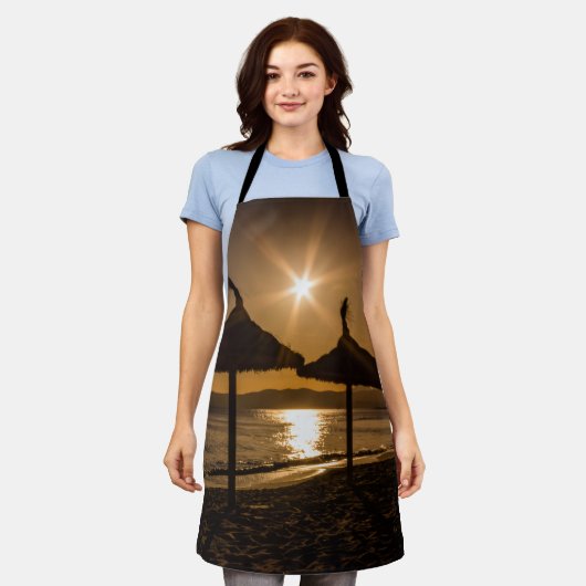 Sunset on the strand, Mallorca, Spanje Schort (Gedragen)