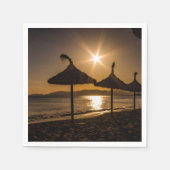 Sunset on the strand, Mallorca, Spanje Servet (Voorkant)