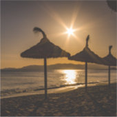 Sunset on the strand, Mallorca, Spanje Sticker (Voorkant)