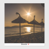 Sunset on the strand, Mallorca, Spanje Sticker (Vel)