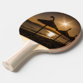 Sunset on the strand, Mallorca, Spanje Tafeltennisbatje (Voorkant Gekanteld)