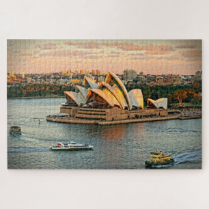 Sunset on the Sydney Opera House - 20x30 - 1014 pc Legpuzzel
