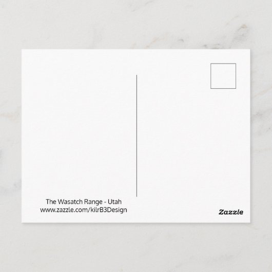 Sunset on the Wasatch Range - Utah Briefkaart (Achterkant)
