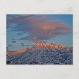 Sunset on the Wasatch Range - Utah Briefkaart