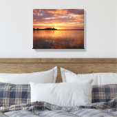 Sunset on the Water Canvas Afdruk (Insitu (Slaapkamer))