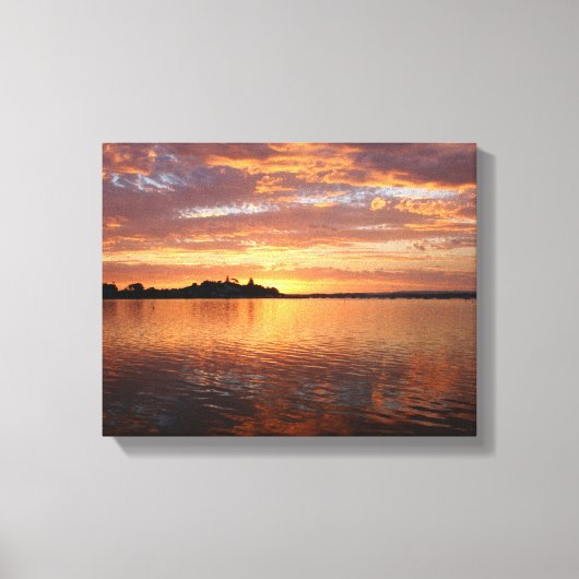 Sunset on the Water Canvas Afdruk (Voorkant)