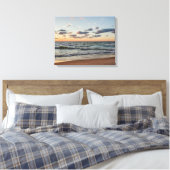 Sunset on the Waves of Lake Michigan Canvas Afdruk (Insitu (Slaapkamer))