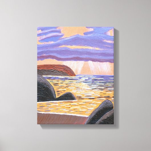 Sunset on the Zee canvas Afdruk (Voorkant)
