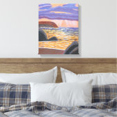 Sunset on the Zee canvas Afdruk (Insitu (Slaapkamer))