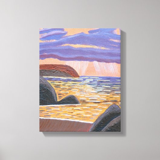Sunset on the Zee canvas Afdruk (Voorkant)