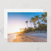 Sunset on Tropical Beach | Dominicaanse Republiek Briefkaart (Voorkant / Achterkant)