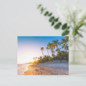 Sunset on Tropical Beach | Dominicaanse Republiek Briefkaart (Staand voorkant)