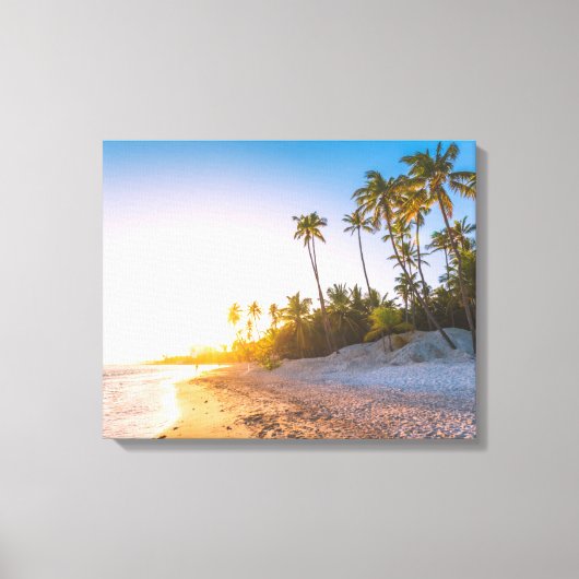 Sunset on Tropical Beach | Dominicaanse Republiek Canvas Afdruk (Voorkant)