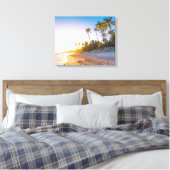 Sunset on Tropical Beach | Dominicaanse Republiek Canvas Afdruk (Insitu (Slaapkamer))