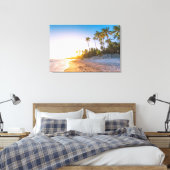 Sunset on Tropical Beach | Dominicaanse Republiek Canvas Afdruk (Insitu (Slaapkamer))