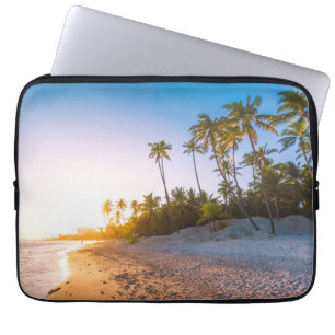 Sunset on Tropical Beach Dominicaanse Republiek Laptop Sleeve