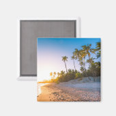Sunset on Tropical Beach | Dominicaanse Republiek Magneet (Voorkant / Achterkant)