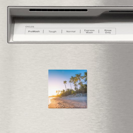 Sunset on Tropical Beach | Dominicaanse Republiek Magneet (Insitu (Vaatwasser))