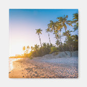 Sunset on Tropical Beach | Dominicaanse Republiek Magneet (Voorkant)