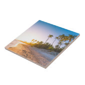 Sunset on Tropical Beach | Dominicaanse Republiek Tegeltje (Zijkant)