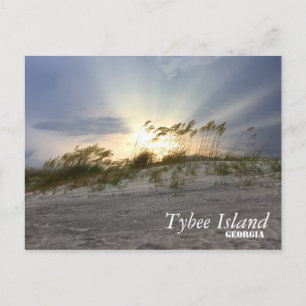 Sunset on Tybee Island, Georgia Briefkaart