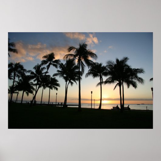 Sunset on Waikiki - Poster (Voorkant)