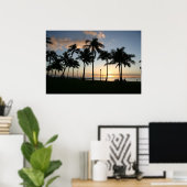 Sunset on Waikiki - Poster (Thuiskantoor)