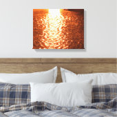 Sunset on Water Canvas Afdruk (Insitu (Slaapkamer))