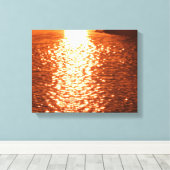 Sunset on Water Canvas Afdruk (Insitu (Houten vloer))