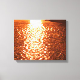 Sunset on Water Canvas Afdruk