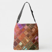 Sunset on Water Emerald Gold Copper Crossbody Tas (Achterkant)