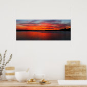 Sunset on West Lake Panorama Poster (Keuken)