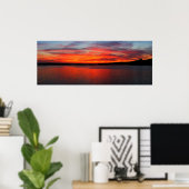 Sunset on West Lake Panorama Poster (Thuiskantoor)
