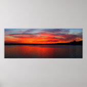 Sunset on West Lake Panorama Poster (Voorkant)