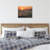 Sunset on Yellowstone Lake Canvas Afdruk (Insitu (Slaapkamer))