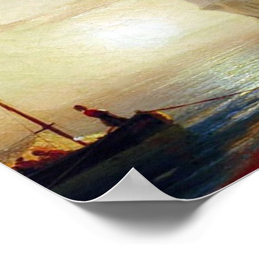 Sunset on zee by Ivan Aivazovsky Poster (Hoek)