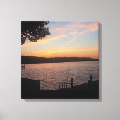 SUNSET OP CAYUGA LAKE CANVAS AFDRUK (Voorkant)