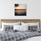 SUNSET OP CAYUGA LAKE CANVAS AFDRUK (Insitu (Slaapkamer))