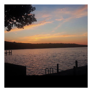 SUNSET OP CAYUGA LAKE PERFECT POSTER