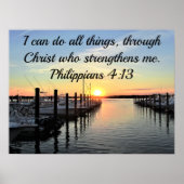 SUNSET OP DE MERK PHILIPPIANS 4:13 POSTER (Voorkant)