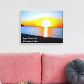 SUNSET OP EDGEWATER PARK CLEVELAND OHIO CANVAS PR AFDRUK (Insitu (Woonkamer))