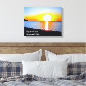 SUNSET OP EDGEWATER PARK CLEVELAND OHIO CANVAS PR AFDRUK (Insitu (Slaapkamer))