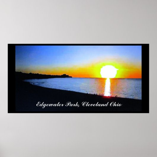 SUNSET OP EDGEWATER PARK CLEVELAND OHIO POSTER (Voorkant)