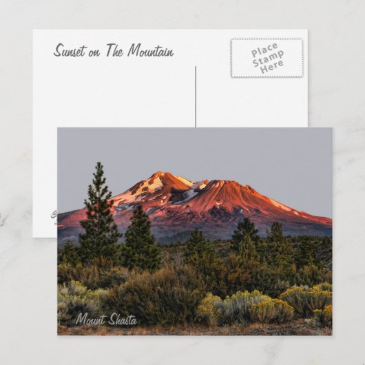 SUNSET OP HET MOUNTAJE BRIEFKAART (Voorkant / Achterkant)