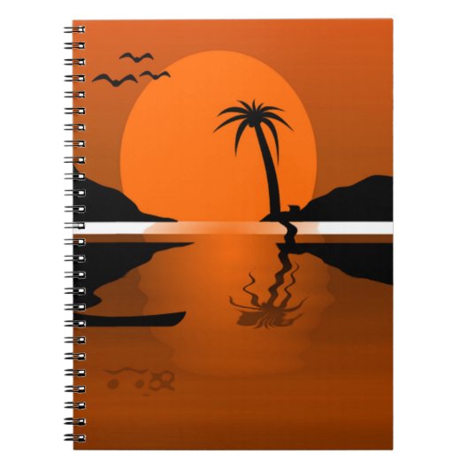 SUNSET OP HET WATER NOTITIEBOEK (Voorkant)