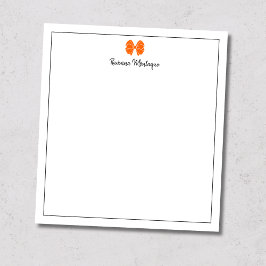 Sunset Orange Bow Border Script Custom Name Script Notitieblok