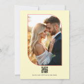 Sunset Orange/Cream Floral Mexican Fiesta Wedding Kaart (Achterkant)