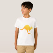 Sunset Oranje Australian Kangaroo Hopping T-shirt (Voorkant volledig)