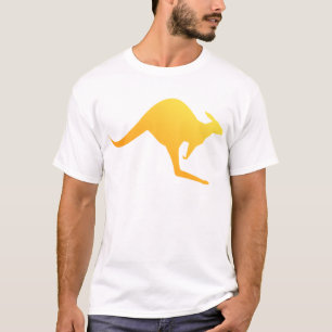 Sunset Oranje Australian Kangaroo Hopping T-shirt